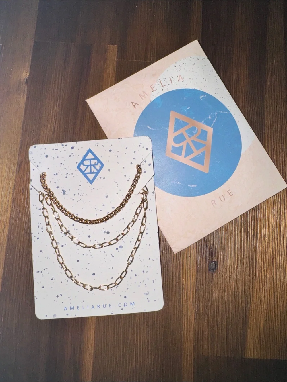 NWT - Amelia Rue Gold Layered Chain Necklace